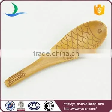 Fish Shape Personalized Food Grade Baby Funny Mini Bamboo Spoons photo-3