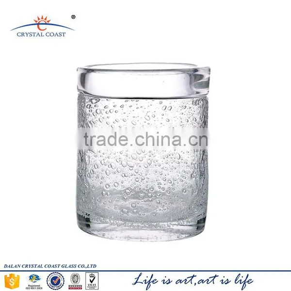 Decorative Large Small Bubble Glass Candle Jars photo-3