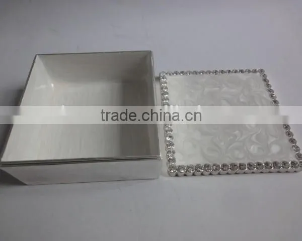 Enamel Jewelled Metal Alloy Trinket Box Jewel Box photo-2