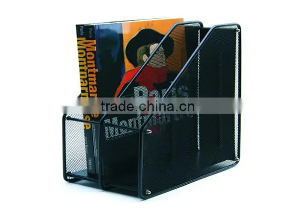 Store More 2 Tier Metal Mesh Magazine Holder Rack photo-2