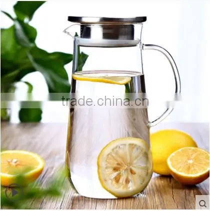 1600ml Clear Glass Water Jug Set With Two Glass Cups photo-5