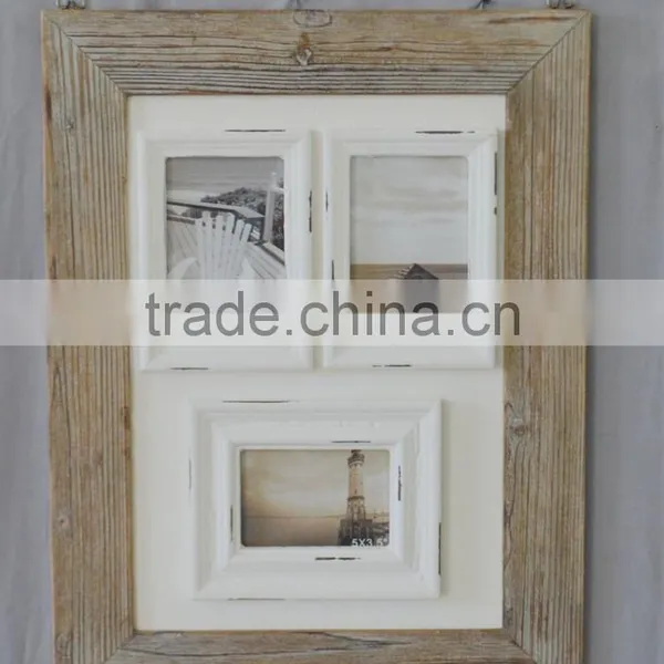 Multiple Wooden Photo Frame With Triangle Hook and Three Window New Models for Home Decor photo-2