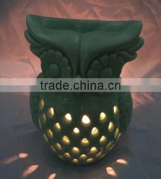 Wholesale Ceramic Owl Tealight Candle Oil Burner photo-3