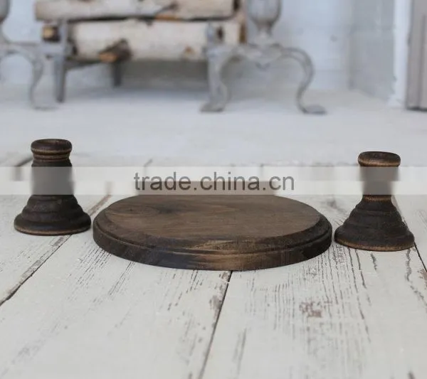 Wedding Decor Rustic White Candle Holder photo-2