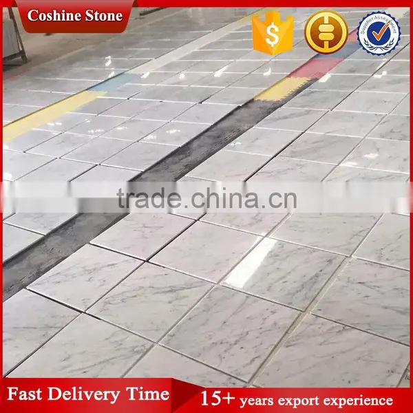 Delicate Texture Polished White Grey Carara Marble Tiles photo-3