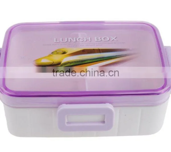 Plastic Rectangular Fresh Preserving Lunch Box With Lock Bento Box photo-3