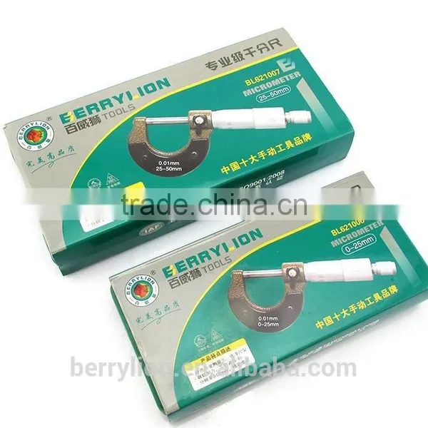 Berrylion High Quality Micrometer Stainless Steel Micrometer 0-25mm Micrometer photo-6