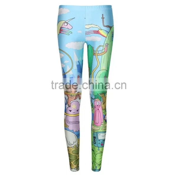 Fashion Autumn Hot Cartoon Printing Pants Sexy Tight Female Printed Pants photo-2