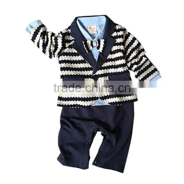 Zm11676a Long Sleeve Gentleman Baby Boys Rompers Fashion Children Clothes photo-2