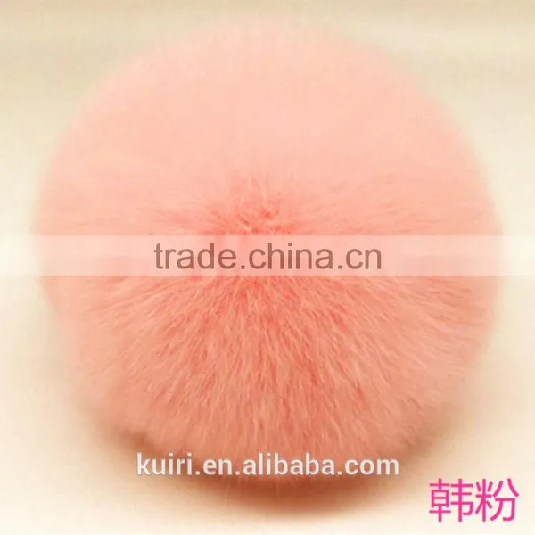 DIY Handmade Smooth Colourful Rex Rabbit Fur Pom Poms for Keychain Garment and Shoese photo-4