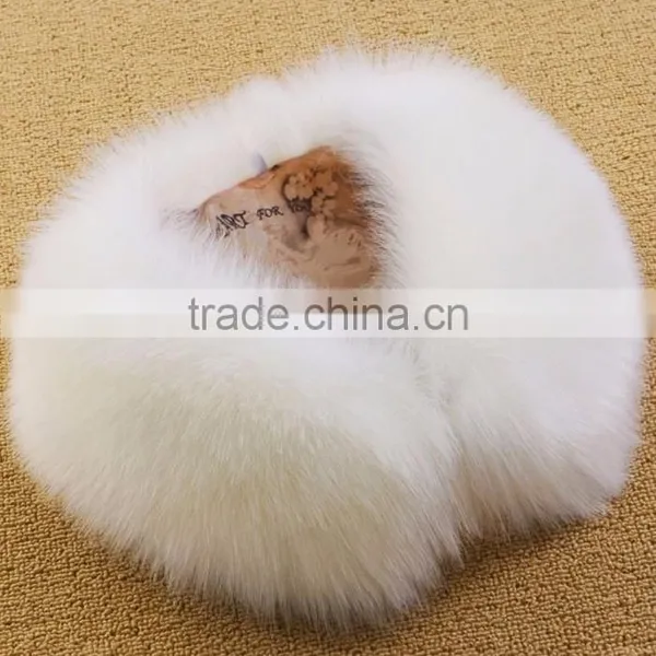 Myfur Custom Design Winter Elegant Light Grey Fox Fur Scarf photo-4