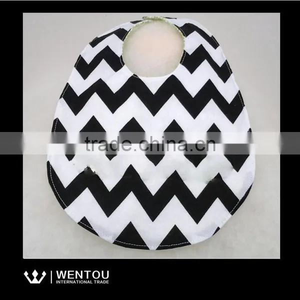 Wholesale Chevron Monogram Seersucker Bib photo-6