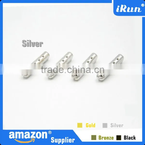 Shoelace Bullet Metal Smooth Ends Aglet - Shoe Lace Tip Replacement - Cylinder Tips Metal Aglets DIY Shoe Lace Tips photo-3