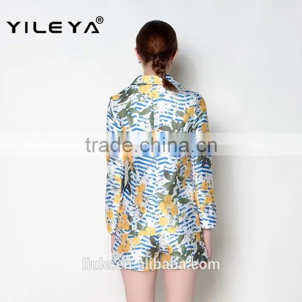 ODM Designed Latest Popular Floral Suits Elegant Women Jacket 2016 photo-2