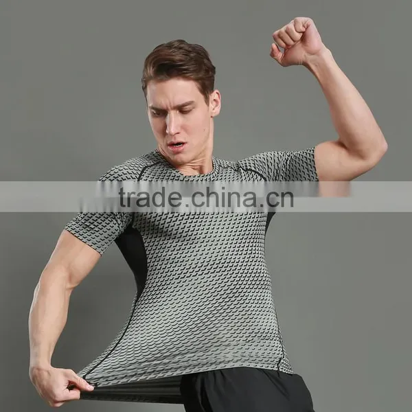 Top Quality Best Short Sleeve Plain Round Neck Fitness Athletic T-Shirts Polyester photo-3
