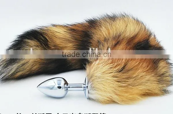 Funny Alternative Toys Men and Women With Metal Dog Tail Fox Tail Point Back Room Anal photo-3