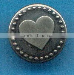 heart shaped jean button