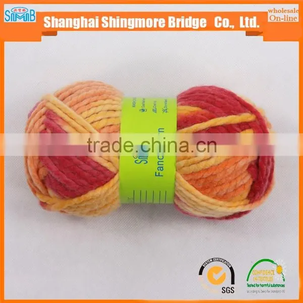 Online Shopping China Yarn Supplier Cheap Wholesale 100 Acrylic Yarn, Space Dyed Melange Chunky Yarn photo-6