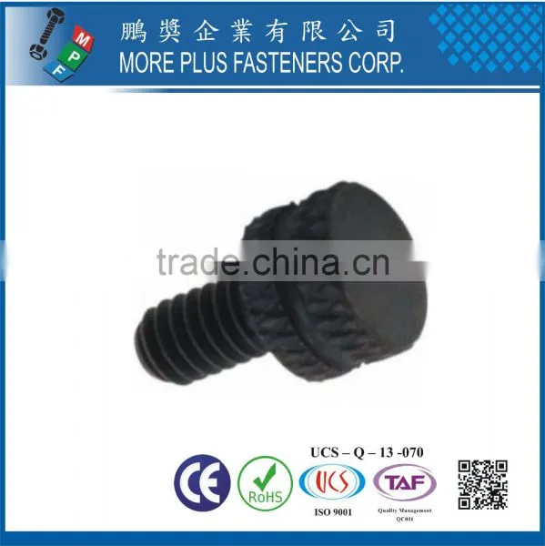 Made in Taiwan Steel Knurled Thumb Screw Flat Head Black Oxide photo-3