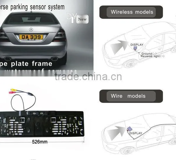 Waterproof Night Vision European Number Plate Car Rear View Camera photo-5
