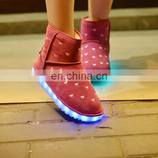 Wholesale Cool Light up Winter Snow Boots Ladies Fashion Led Shoes Woman photo-5