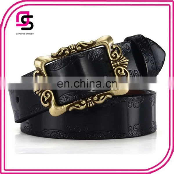 Customize Wholesale Vintage Embossed Patterns Waist Belt With Pin Buckle