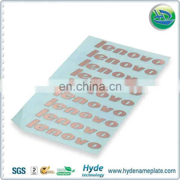Customized Metal Electroform Silver/ Gold/ Rose Gold Color Metal Nickel Sticker photo-4