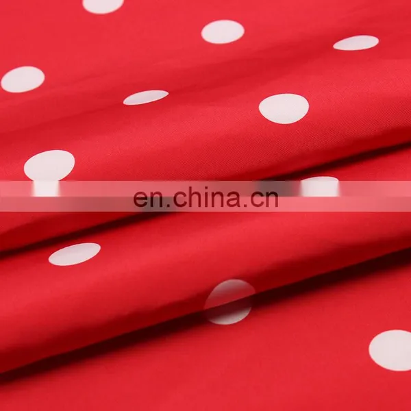 300T Full Dull 100% Polyester Dot Printed Fabric 50D Pongee Fabric for Garment/raincoat/umbrella photo-2