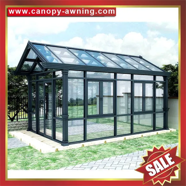 Excllent Outdoor Villa Glass Transparent Alu Aluminum Aluminium Alloy Sunroom Sun House Cabin Shed Kits China