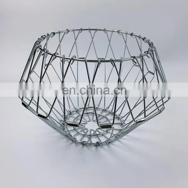 Wholesale Metal Wire Basket Home Decoration Kitchen Chicken Egg Snack Storage Basket Bathroom photo-4