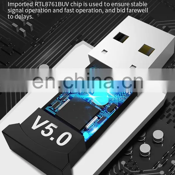 USB Mini B-T5.0 Adapter Dongle Receiver Wireless Transfer Adaptor Music Audio Receiver Transmitter for PC Computer Speaker Mouse photo-5
