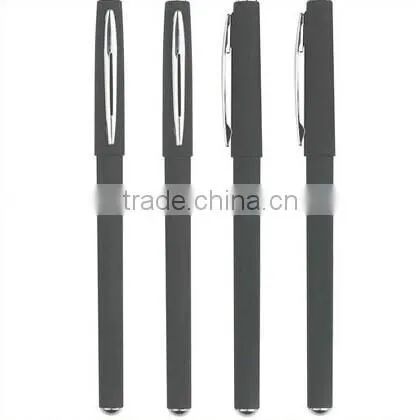 Rubber Finish Gel Ink Pen Black Gel Ink Pen