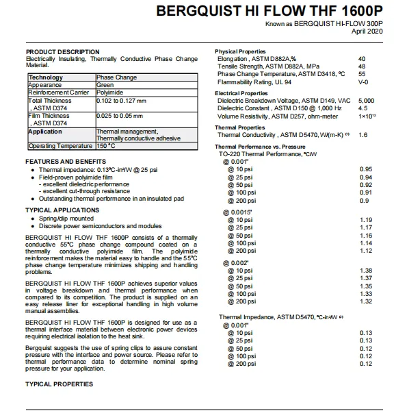 BERGQUIST HI-FLOW THF 1600P photo-5