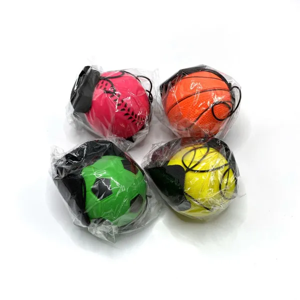 Wrist Elastic Ball Moon Rebound With Rope Solid Children Decompression High Space Bouncing Ball Outdoor Fitness Ball pu photo-3