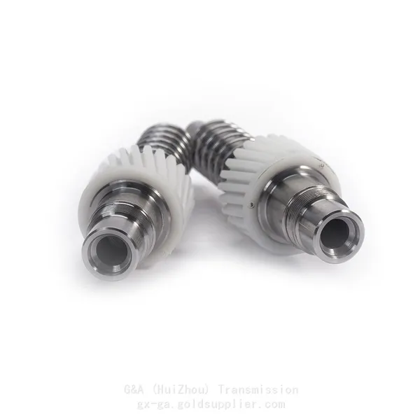 Worm gear + POM bevel gear assembly for automotive electric pedal worm gear