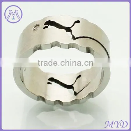Professional Factory Wholesale Fashion Ring Greek Key Stainless Steel Ring photo-4