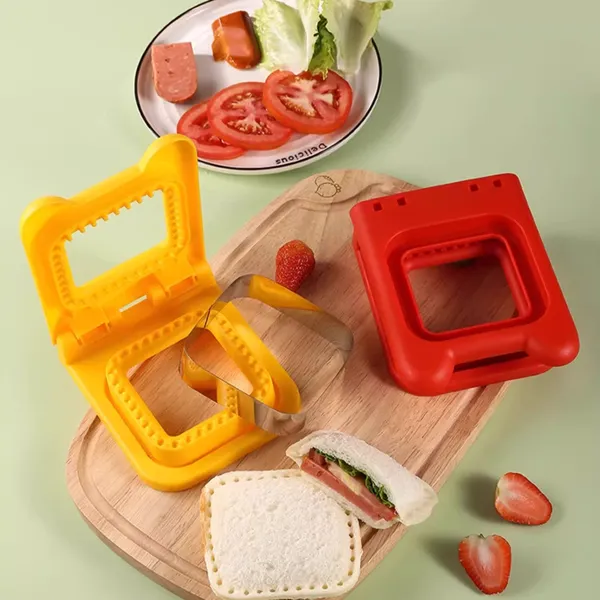 Creative Sandwich Cutter & Sealer With Protector Pocket Bread Mold for Lunch Box DIY Sealed Sandwich Cutter Maker Set photo-5