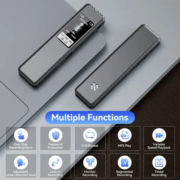 Portable Convenient and Easy Use Digital Voice Recorder With Multi-function and MP3, WAV Format photo-3