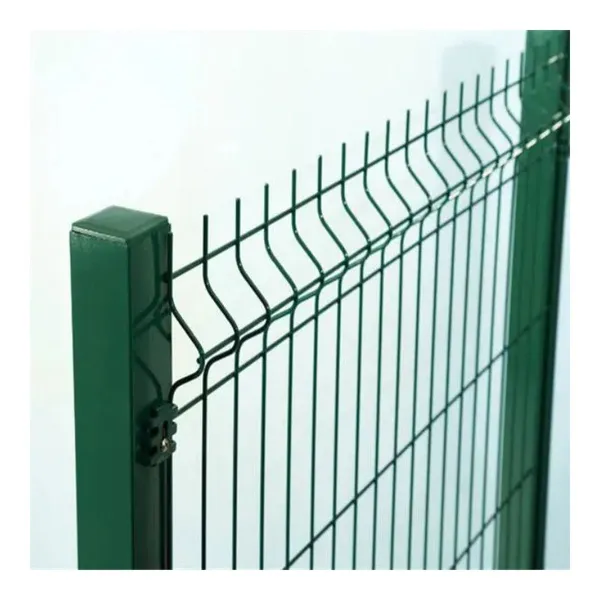 High Quality 3d Curved Fence Panels Green Powder Coated 3D Peach Shaped Post Home Usage Metal Wire Mesh Fence photo-3