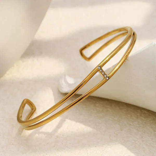 Surgical Steel Bracelet IPX6 Waterproof Adjustable Length Gold Plated Option for Wholesale photo-3