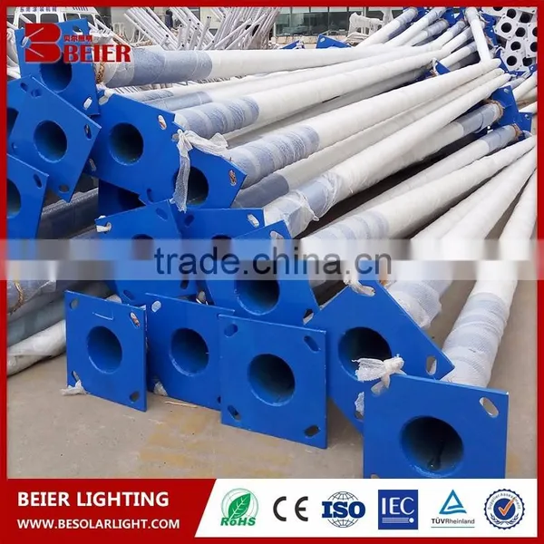 Factory Price Hot-dip Galvanized Steel Q235 High Mast Lighting Pole Solar Bright Outdoor Light photo-6