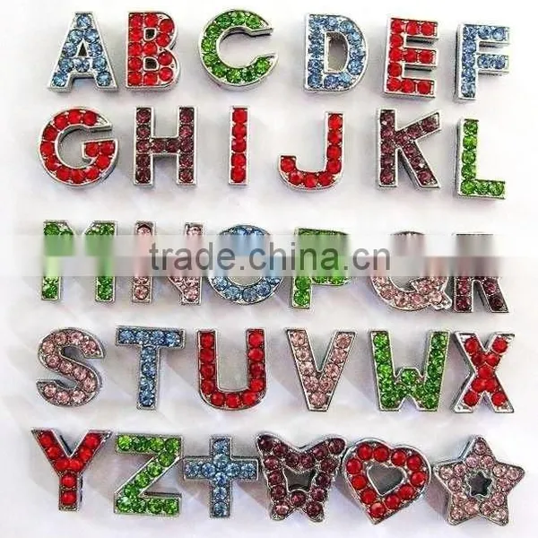All Sufficient Polished High Quality Personalized Zinc Alloy Metal DIY Plain Slide Alphabet Letters photo-5