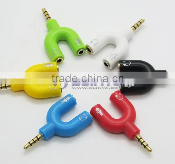 2 x 3.5MM 1 in 2 Out Stereo Headphone Earphone Audio Splitter Adapter photo-3