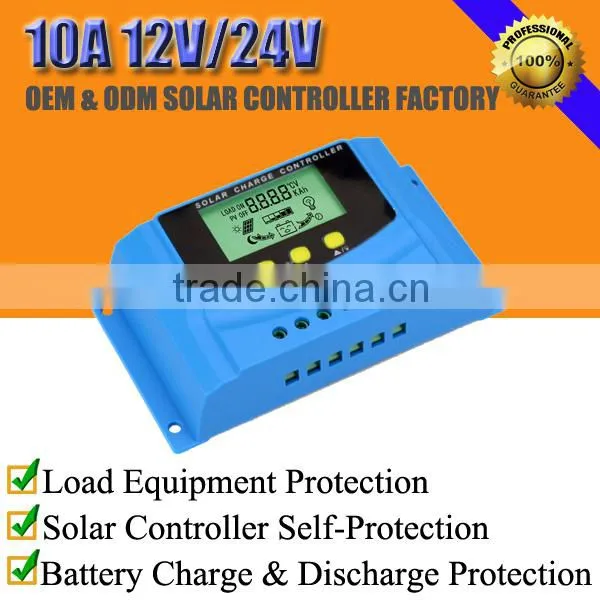 10A 12V/24V Solar Charger Charge Controller With LCD Display and 1 USB Output