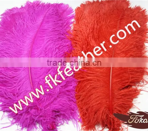 Dyed Ostrich Feather Large Red Craft Ostrich Feather Cheap Wedding Decorations photo-3