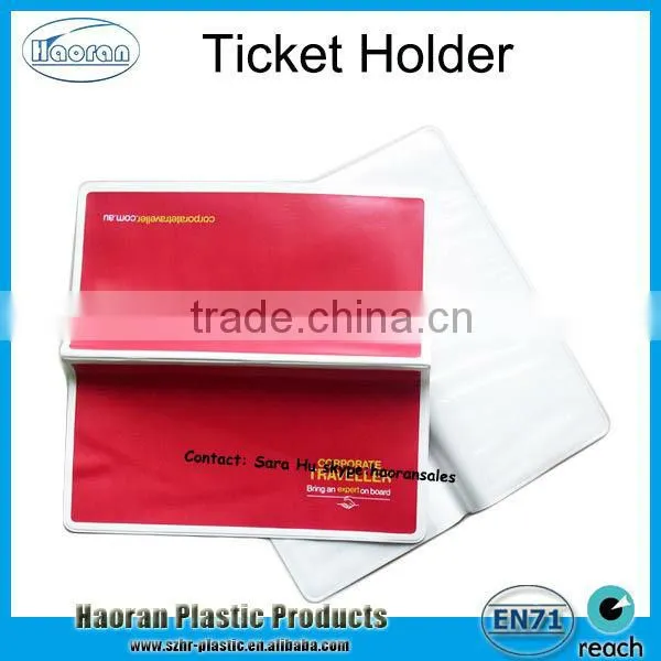 Custom Cheap Gift Colors Pvc Airline Ticket Wallet OEM
