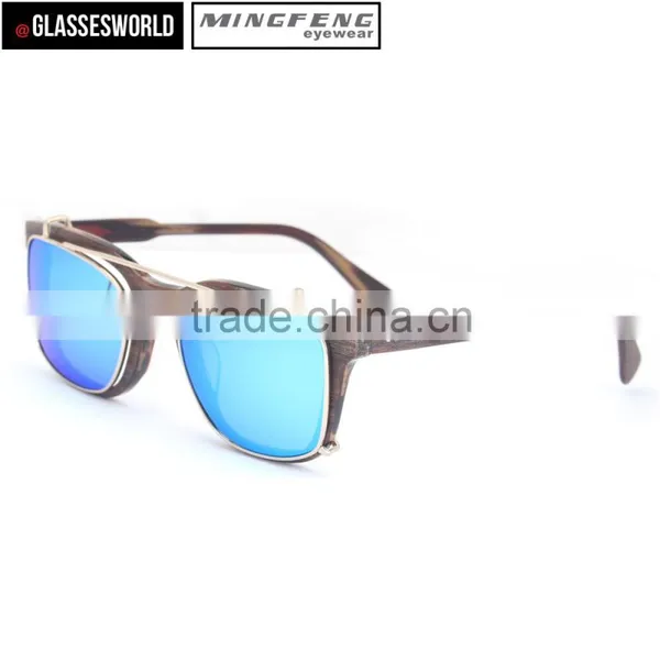 OEM Wood Sunglasses Acetate Frame Clip on Sunglasses Quality Choice photo-3
