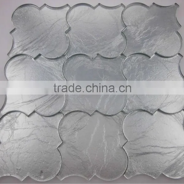 300x300 Silverleaf Glass Mosaic 12''x12'' Waterjet Glass Tile(wj2)