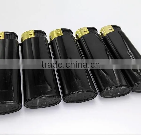 Big Black Disposable Fancy Lighter With Golden Safety Cap photo-2