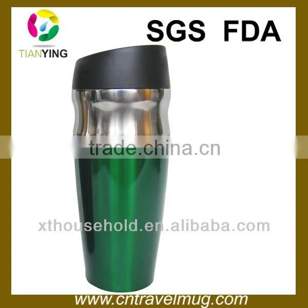16oz Best 18/8 Stainless Steel Screw Lid Car Travel Mug